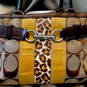 Animal print Coach bag